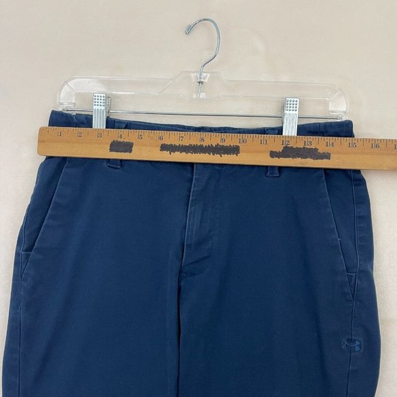 Under Armour Men's Golf Chino Performance Athletic Pants Navy Blue Size 30x30 UA - Picture 9 of 11